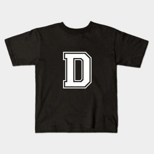 Initial Letter D - Varsity Style Design Kids T-Shirt